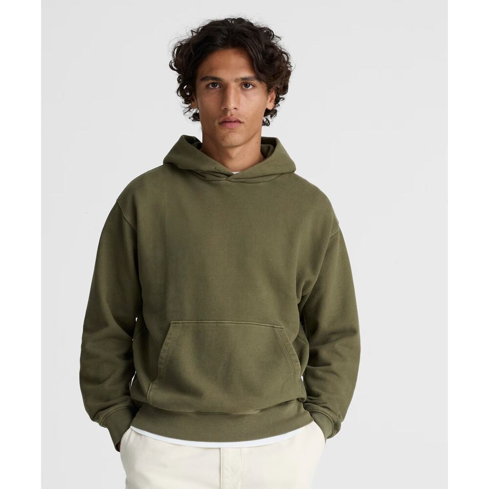Madewell FLAWED McCarren Hoodie Mens Medium Olive Drab - Picture 9 of 15
